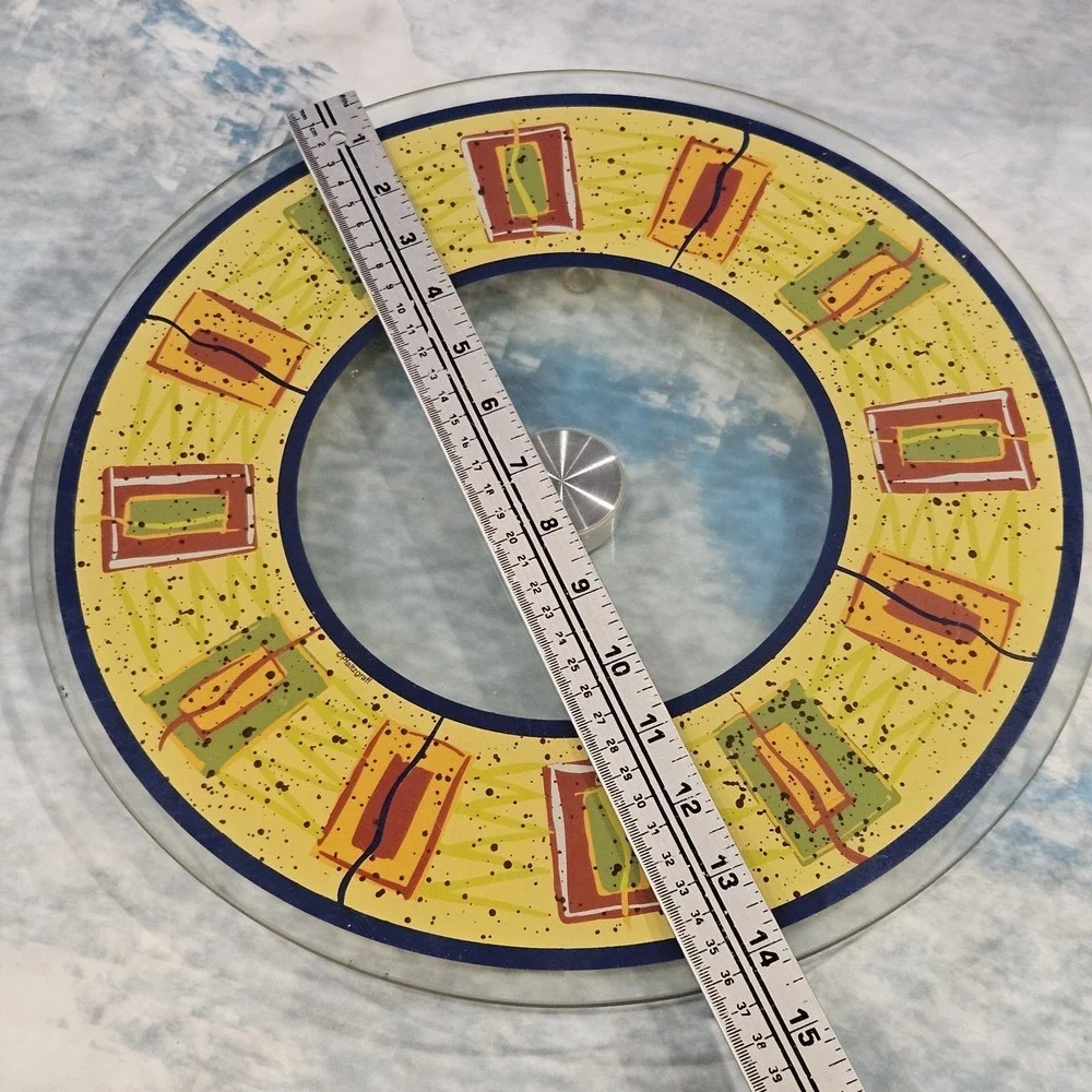 Pfaltzgraff Sedona Rotating Glass‎ Lazy Susan Serving Tray 14